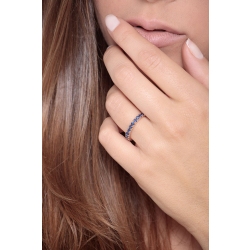 Eternity Ring aus Roségold mit blauen Saphiren 2