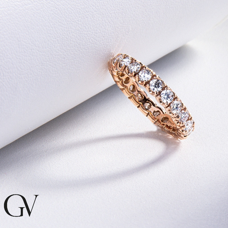 Eternity Ring aus Roségold 18K mit Diamanten Eternity Ring aus Roségold 18K mit Diamanten