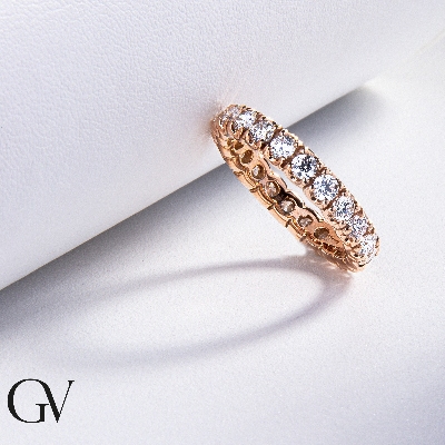 Eternity Ring aus Roségold 18K mit Diamanten