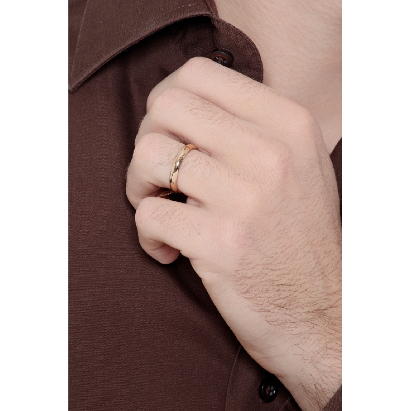 Klassischer Ehering aus 750er Gelbgold