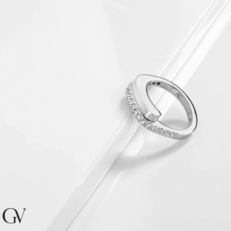 Toi et Moi Ring Weissgold mit Diamanten Toi et Moi Ring Weissgold mit Diamanten