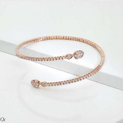 Roségold 18K Designer Armband mit Diamanten