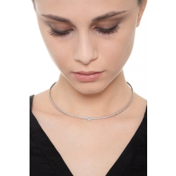 Weißgold 750 Chocker mit Diamanten 2
