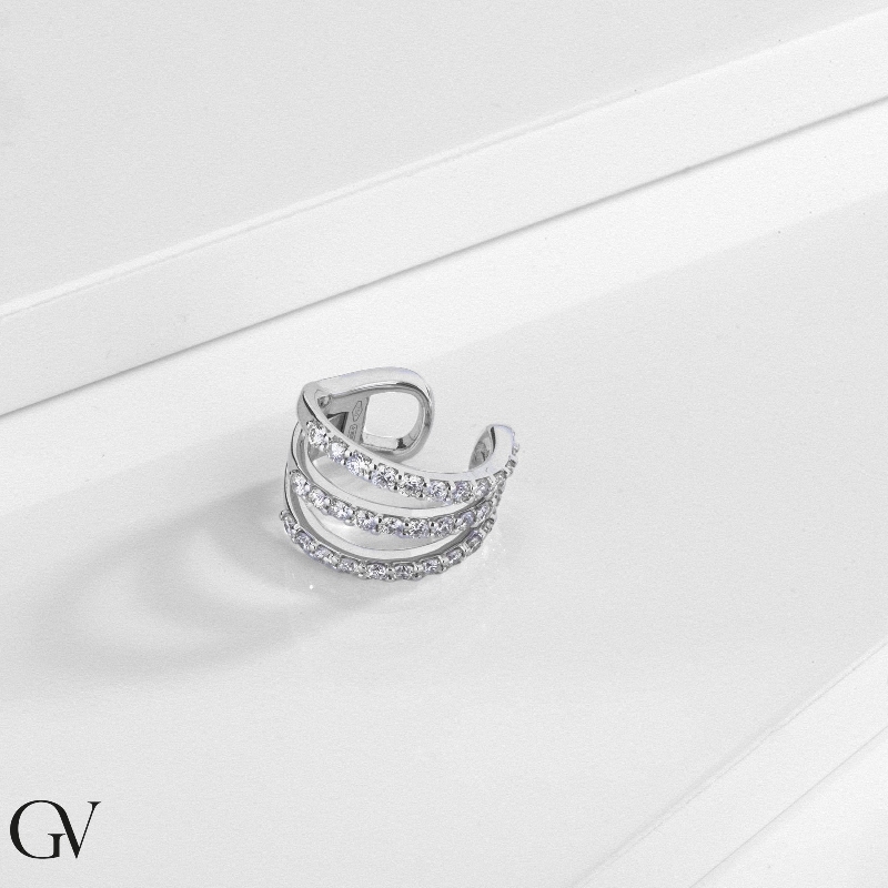 Earcuff aus Weißgold 18K mit Brillanten Earcuff aus Weißgold 18K mit Brillanten