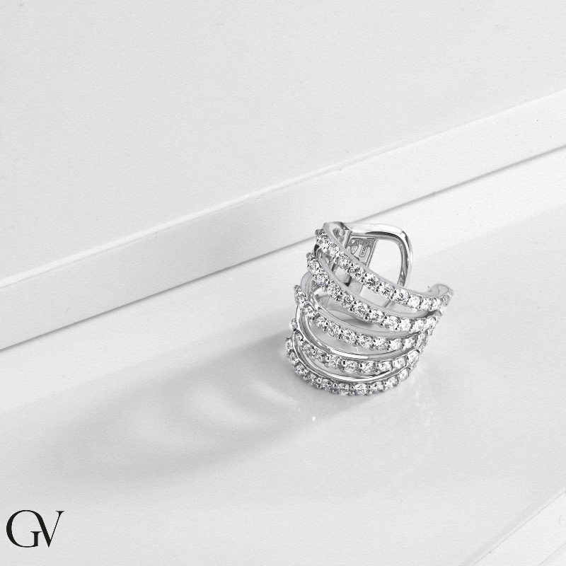 Damen Earcuff aus Weißgold 18k mit Brillanten Damen Earcuff aus Weißgold 18k mit Brillanten