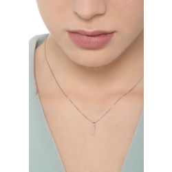 Kette mit Buchstabe I aus Weißgold und Diamanten 2