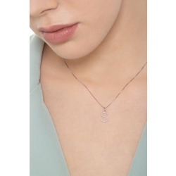 Buchstabenkette S  Weißgold 18K und Diamanten, 1 cm 2