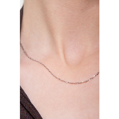 Unisex Halskette Rolò Weißgold 18K 