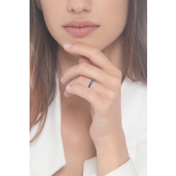 Halb Memoire Ring mit blauen Saphiren 2