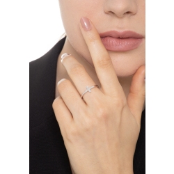 Kreuz Diamantring Weißgold 18 Karat 2