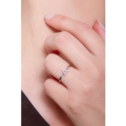 Ring Buchstabe A Diamanten Weißgold 750 2