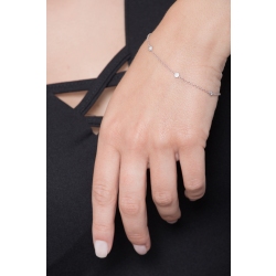 Damenarmband Weißgold 750 mit fünf Diamanten  2