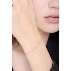 Weißgold 750 Armband mit Unendlichkeitszeichen  2