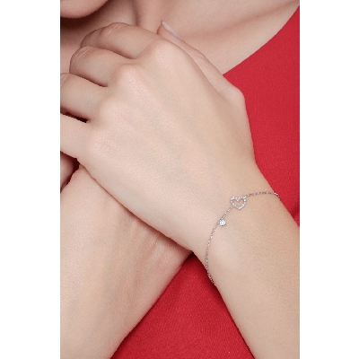 Armband Damen mit Herz aus Diamanten