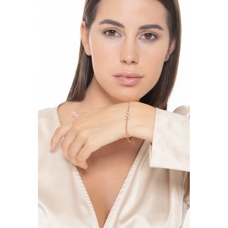 Armband Damen Roségold mit 6 Kettengliedern  Armband Damen Roségold mit 6 Kettengliedern