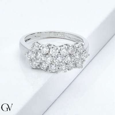 Weißgold 18k Diamantring 