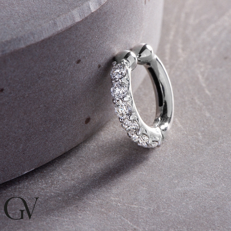 Weißgold 18k Earcuff mit Brillanten  Weißgold 18k Earcuff mit Brillanten