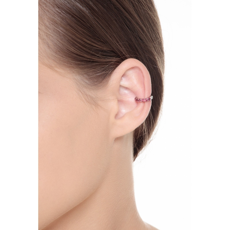 Earcuff aus Weißgold 18K mit Rubinen Earcuff aus Weißgold 18K mit Rubinen
