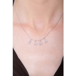 Weißgold-Kette mit Namen EMMA in Diamantbuchstaben 2