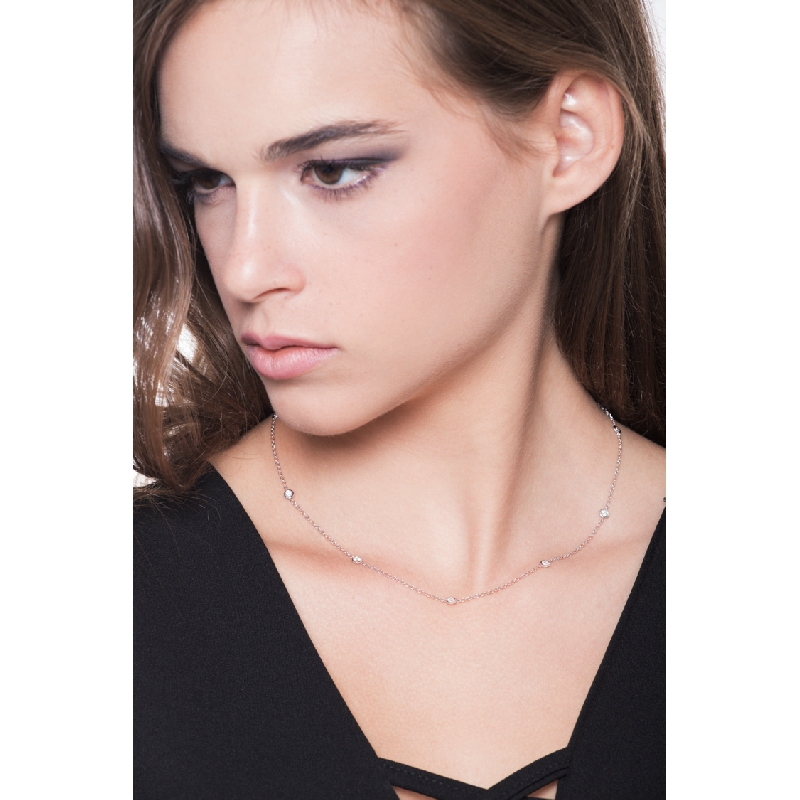 Tiffany Damenkette 45 mit Diamanten Weißgold Tiffany Damenkette 45 mit Diamanten Weißgold