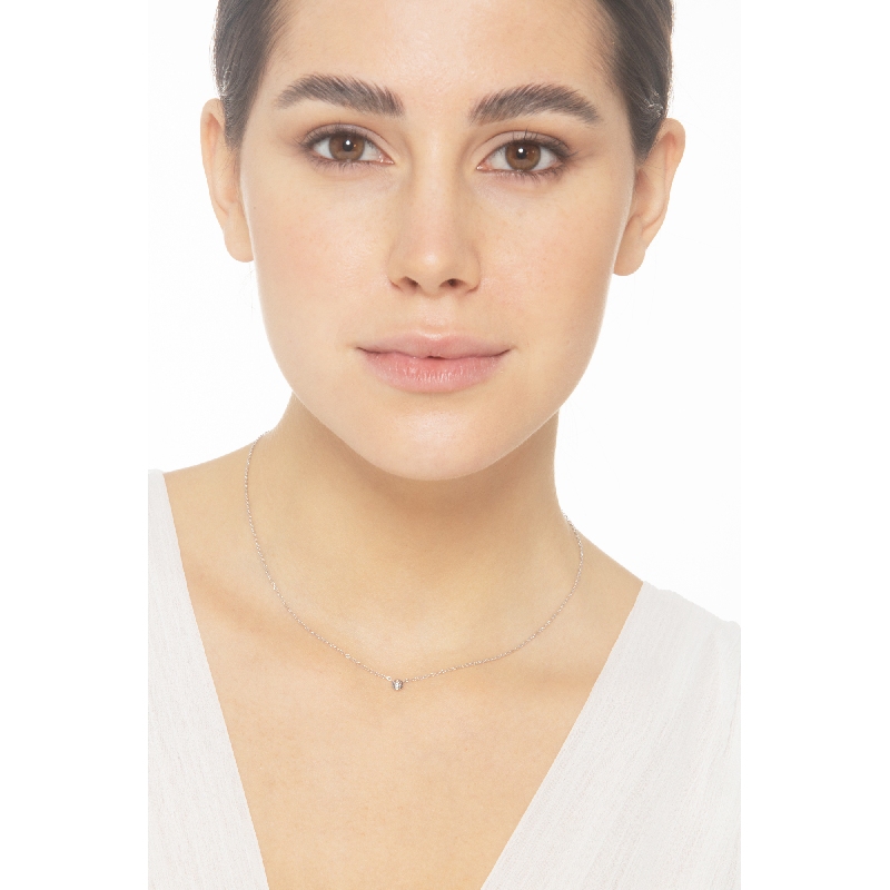 Weissgold 750 Diamant-Anhänger 0,05 kt