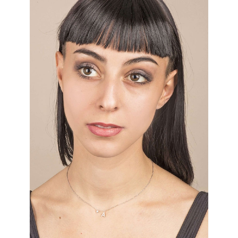 Buchstaben Halskette A Weißgold Diamanten Buchstaben Halskette A Weißgold Diamanten