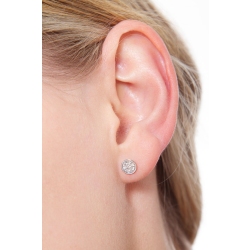 Einzelner Diamant-Ohrstecker Weißgold 2