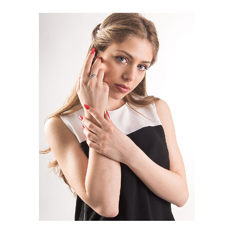 Ohrhänger Weißgold 750 Saphir Diamanten -ORN2845BBZ- Gioielli di Valenza -50% 600,00 €