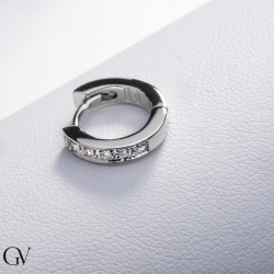 Einzelne Creole mit Brillanten Weißgold  2