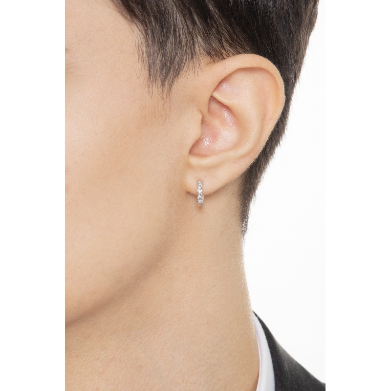 Herren Einzelne Creole mit Brillanten Weißgold 