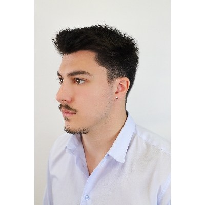 Einzelner Herrenohrring mit Kreuz aus schwarzen Diamanten Roségold 18K