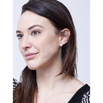 Ohrstecker mit Perle Weißgold 750