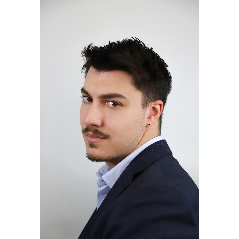 Weißgold 18k Herren einzelner Ohrstecker mit schwarzen Diamant, 0,22 ct