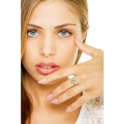 Peridot Ring Weißgold 750 Damenring  2
