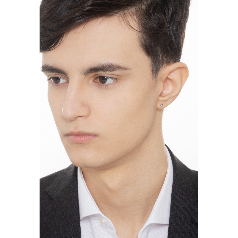 Herren einzelner Ohrstecker mit Brillant, 0,03 kt