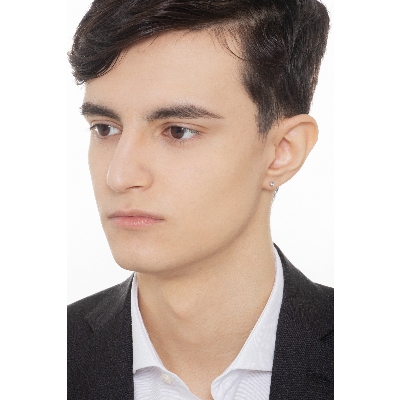 Einzelner Ohrstecker Herren mit Diamant 0,05 kt