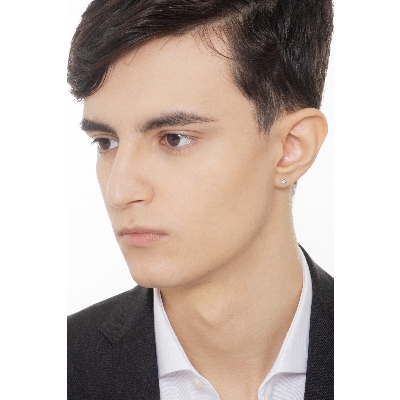 Einzelner Ohrstecker mit Diamant Herren 0,07 kt