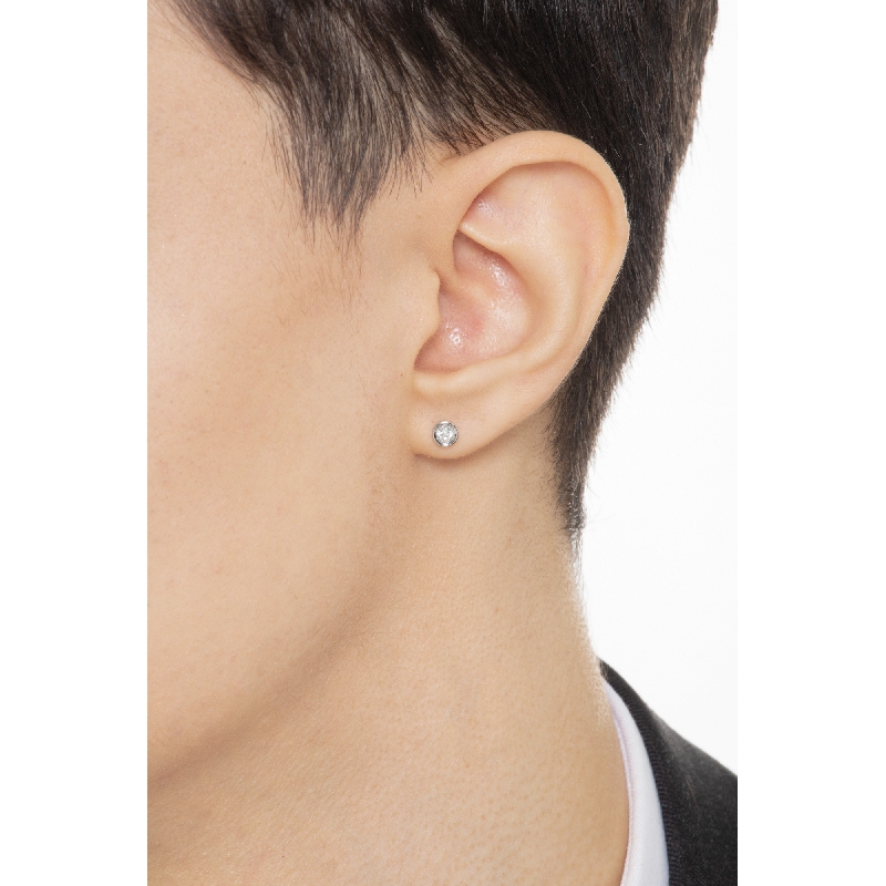 Herren einzelner Ohrstecker mit Diamant, 0,15 kt Herren einzelner Ohrstecker mit Diamant, 0,15 kt