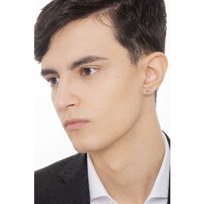 Herren einzelner Diamant-Ohrstecker Weißgold, 0.25 kt