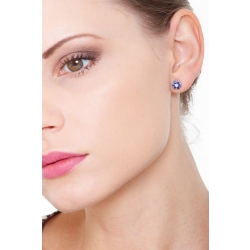 Ohrstecker Blume Saphire und Diamanten 2