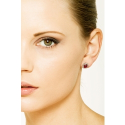 Rubin und Diamant Ohrstecker Weissgold 2