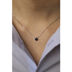 Herrenkette mit schwarzen Diamanten 0.45 kt Weißgold 18k  2