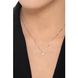 Diamant-Anhänger 18K Weißgold mit einem 0,20 kt Diamanten 2