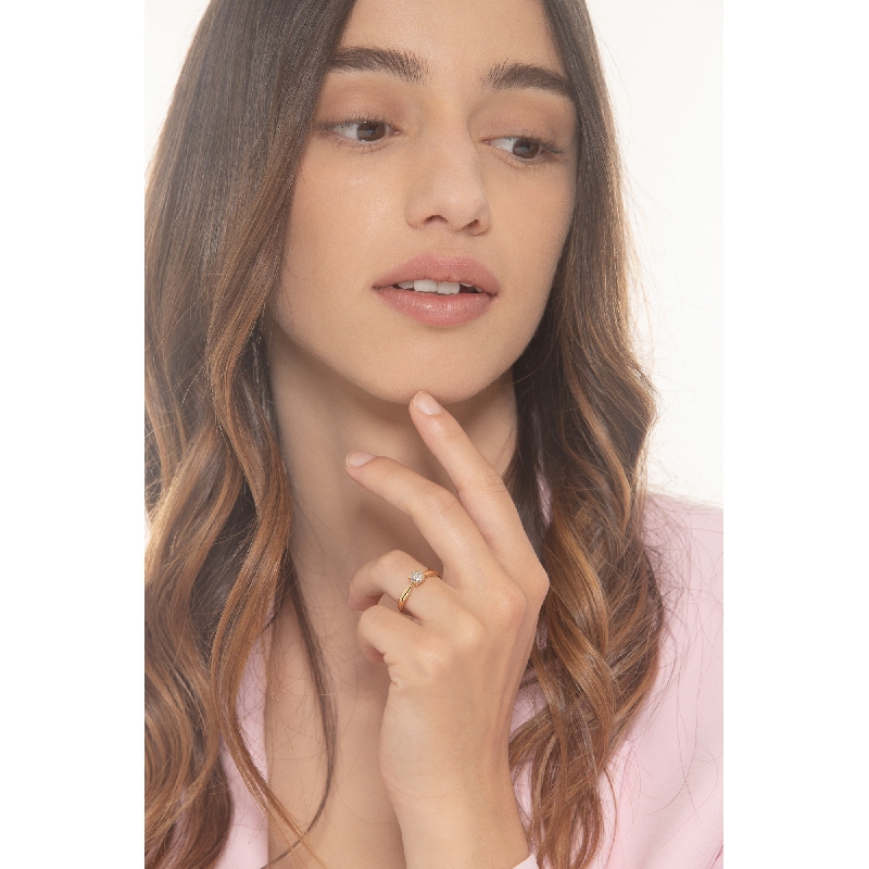 Verlobungsring Gelbgold mit Diamant 0,50 kt