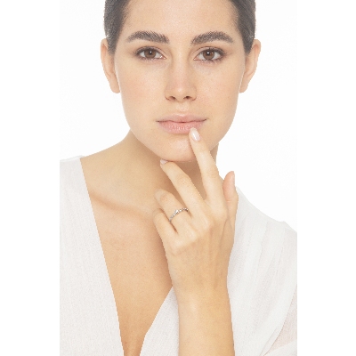 Diamantring 750er Weißgold 0.10 kt