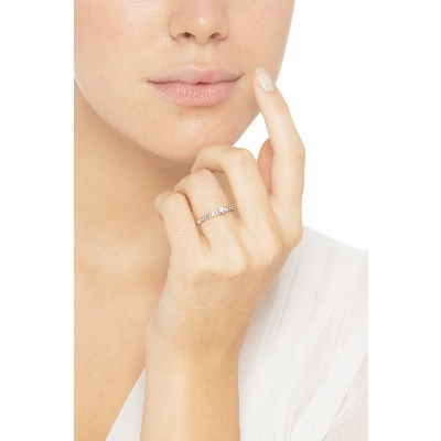 Diamantring 750er Weißgold 0.10 kt