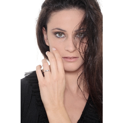 Verlobungsring Diamant 0,25 kt Weißgold