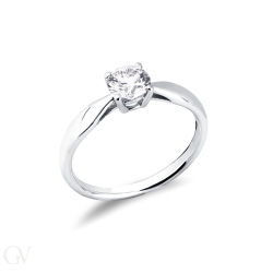 Lineare Fassung Verlobungsring mit 4 Krappen 2