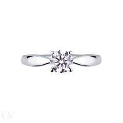 Lineare Fassung Verlobungsring mit 4 Krappen