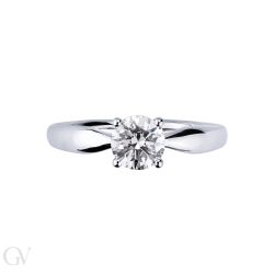 Lineare Solitär-Fassung mit 4 Krappen